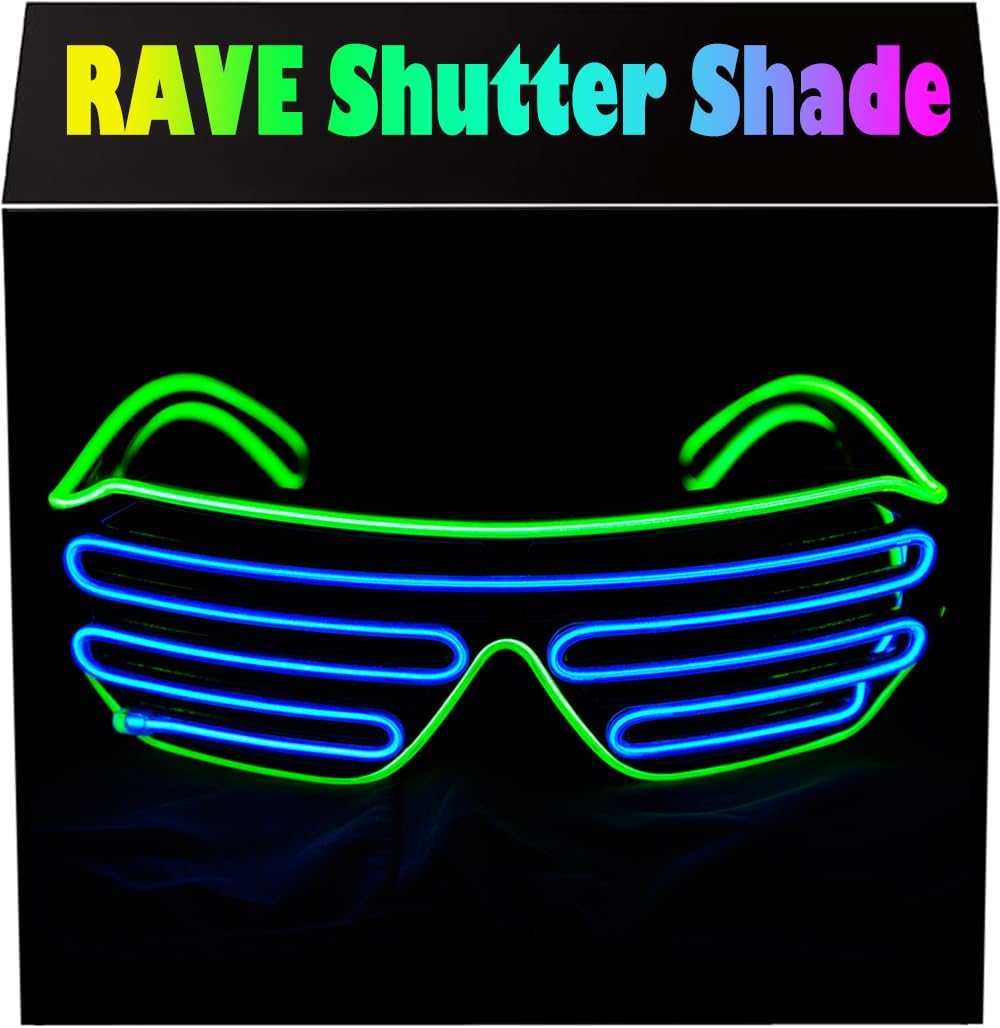 Светящиеся неоновые очки Glow Shutter Neon Rave Flashing Glasses El Wire LED Sunglasses Light Up DJ Costume For Party, 80s, EDM RB03 (светло-зеленый - синий) PINFOX, Fluorescent Green/Blue
Светящиеся неоновые очки Glow Shutter Neon Rave Flashing Glasses El Wire LED Sunglasses Light Up DJ Costume For Party, 80s, EDM RB03 (светло-зеленый - синий) PINFOX, Fluorescent Green/Blue
