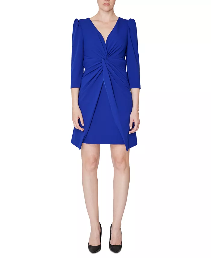 Женское платье с буфами на плечах и скрученным передом julia jordan, синий
Женское платье с буфами на плечах и скрученным передом julia jordan, синий