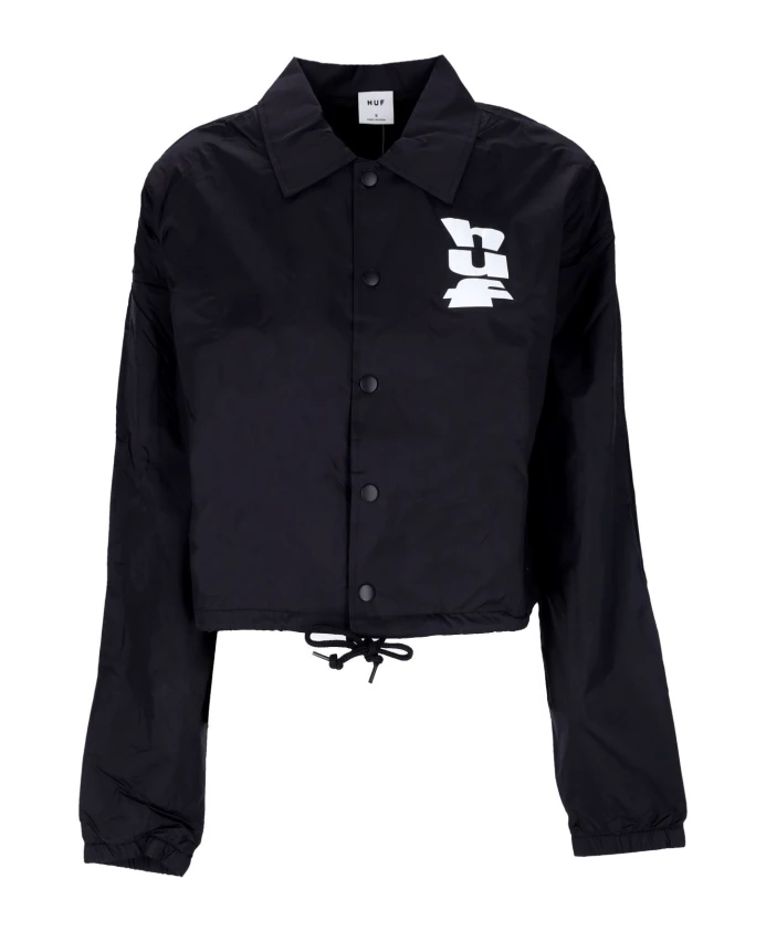 Укороченная спортивная куртка водоотталкивающая. Huf, черный 
Укороченная спортивная куртка водоотталкивающая. Huf, черный