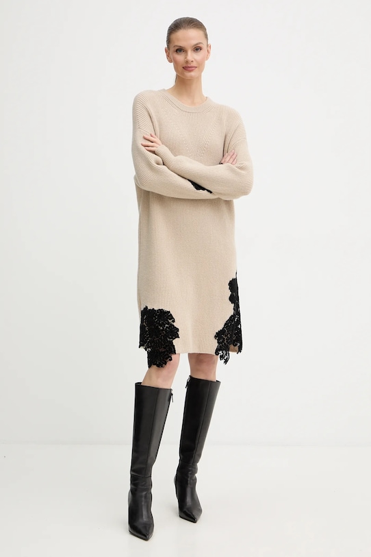 Платье с шерстью Pinko, бежевый
Платье с шерстью Pinko, бежевый