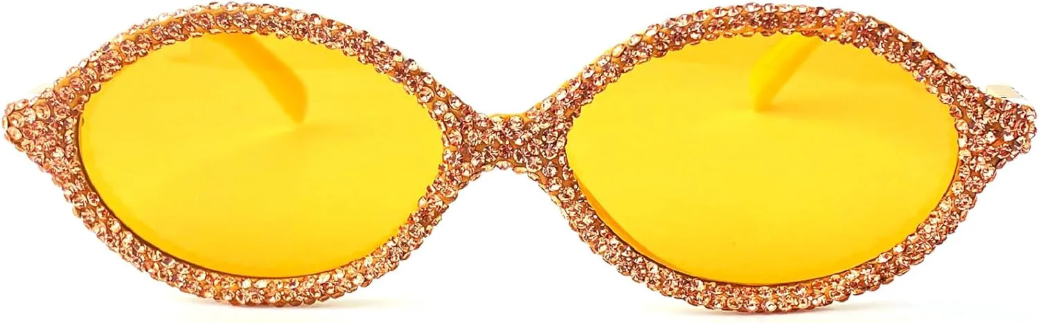 Модные овальные солнцезащитные очки со стразами для женщин, стильные и забавные, в стиле 90-х, с бриллиантами, защита от УФ-излучения UV 400 mincl, Brown
Модные овальные солнцезащитные очки со стразами для женщин, стильные и забавные, в стиле 90-х, с бриллиантами, защита от УФ-излучения UV 400 mincl, Brown