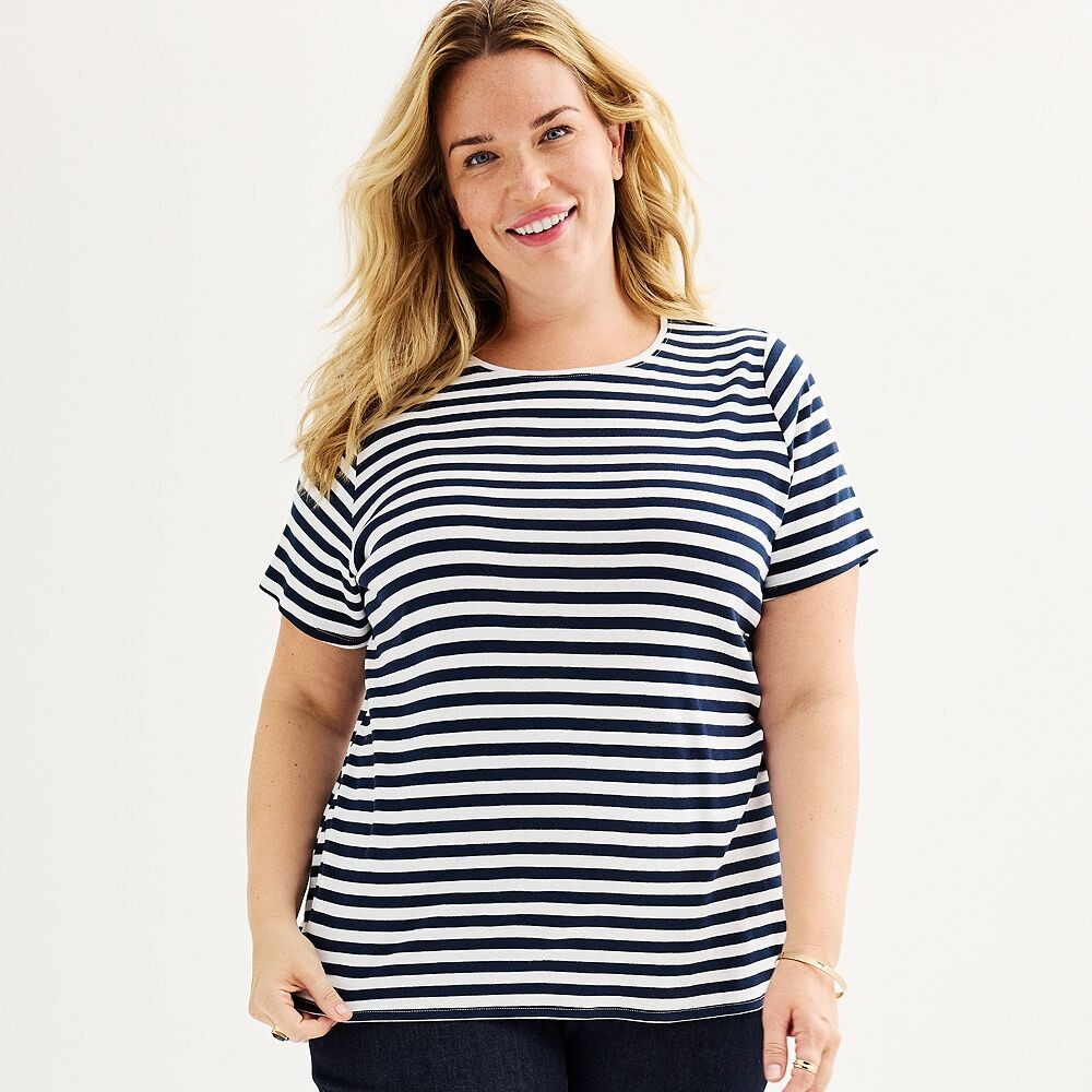 Футболка больших размеров Croft & Barrow Essential с круглым вырезом, цвет Navy Classic Stripe
Футболка больших размеров Croft & Barrow Essential с круглым вырезом, цвет Navy Classic Stripe