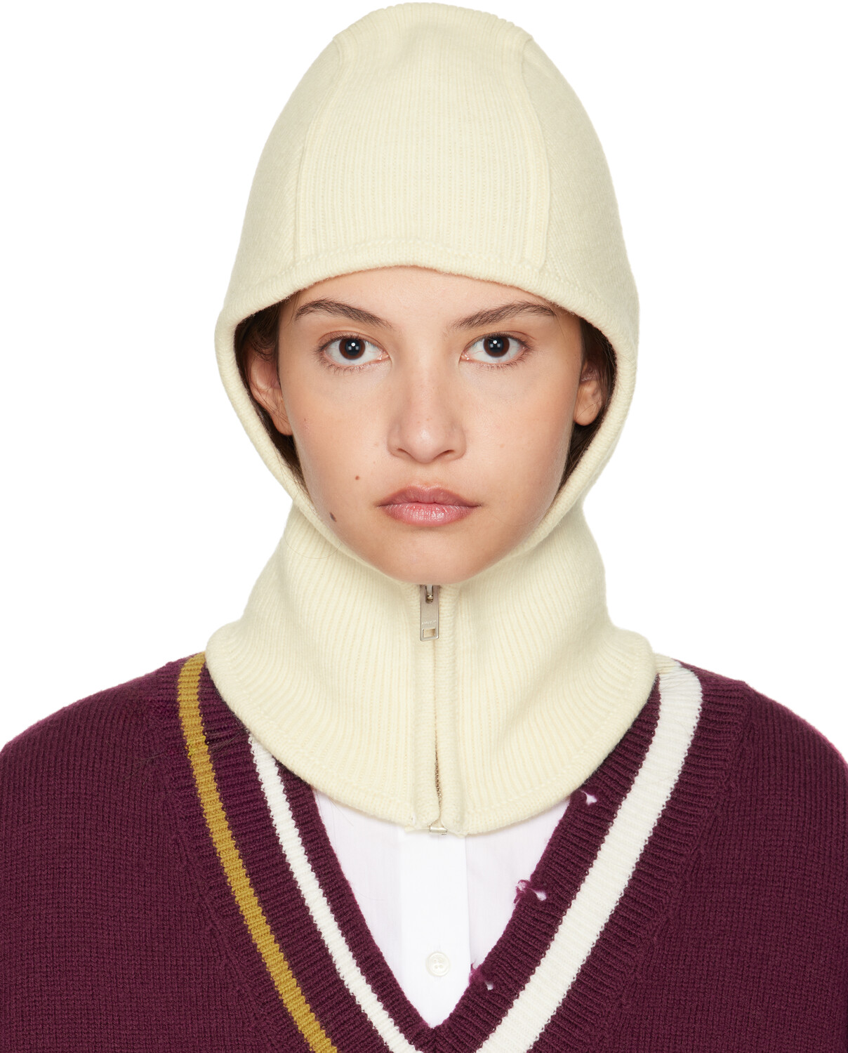 Балаклава в рубчик цвета «Off-White» AMBUSH
Балаклава в рубчик цвета «Off-White» AMBUSH