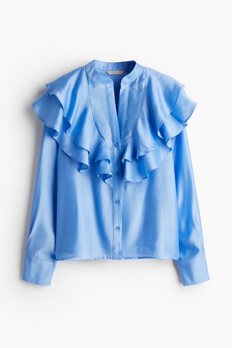 Блузка с воланами H&M, синий
Блузка с воланами H&M, синий
