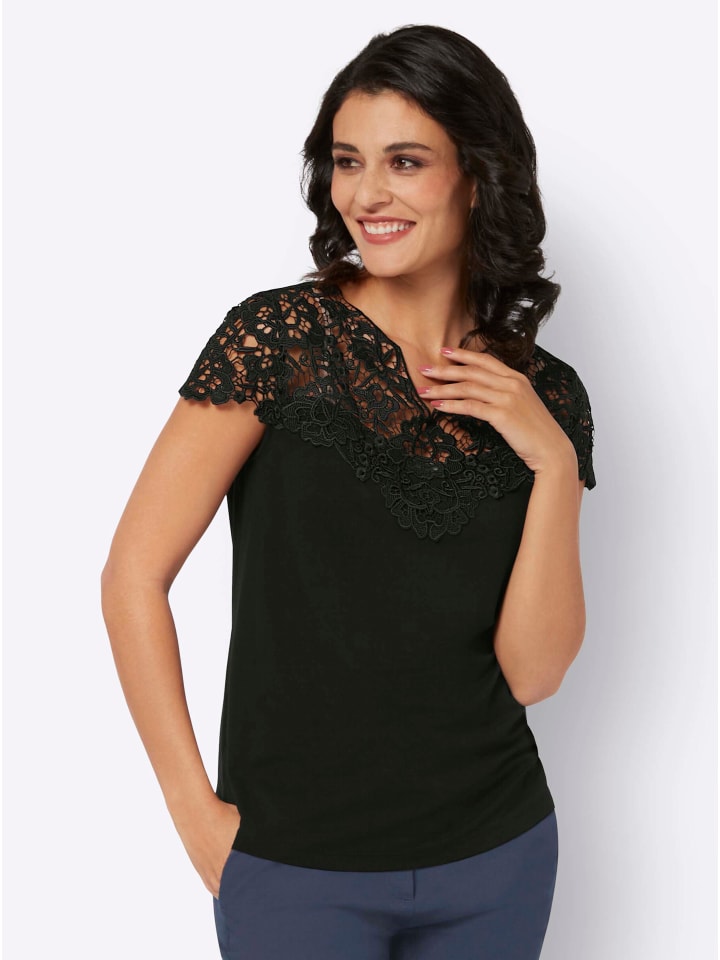 Кружевная рубашка черного цвета creation L
Кружевная рубашка черного цвета creation L