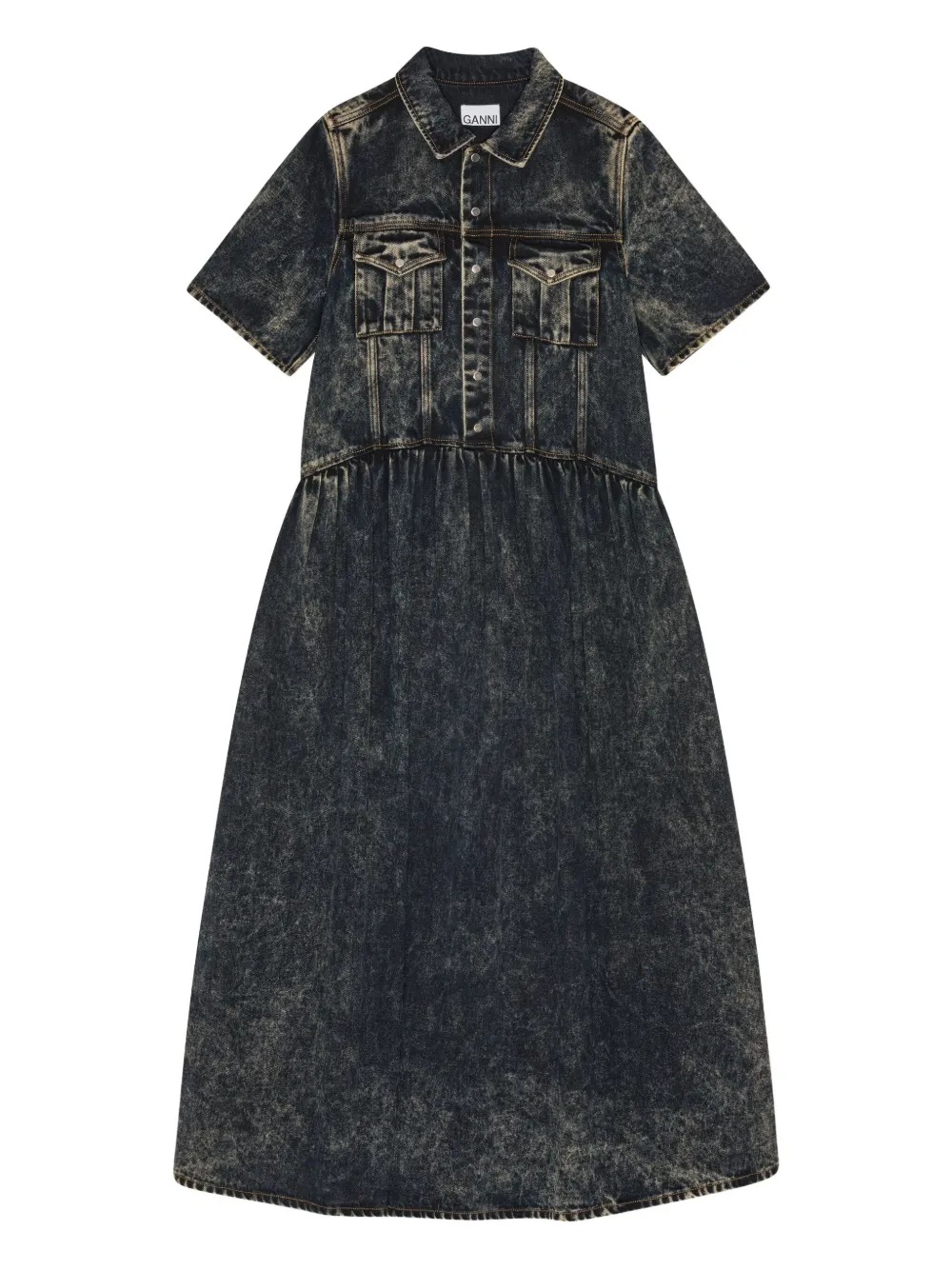 Джинсовое платье миди GANNI, синий
Джинсовое платье миди GANNI, синий