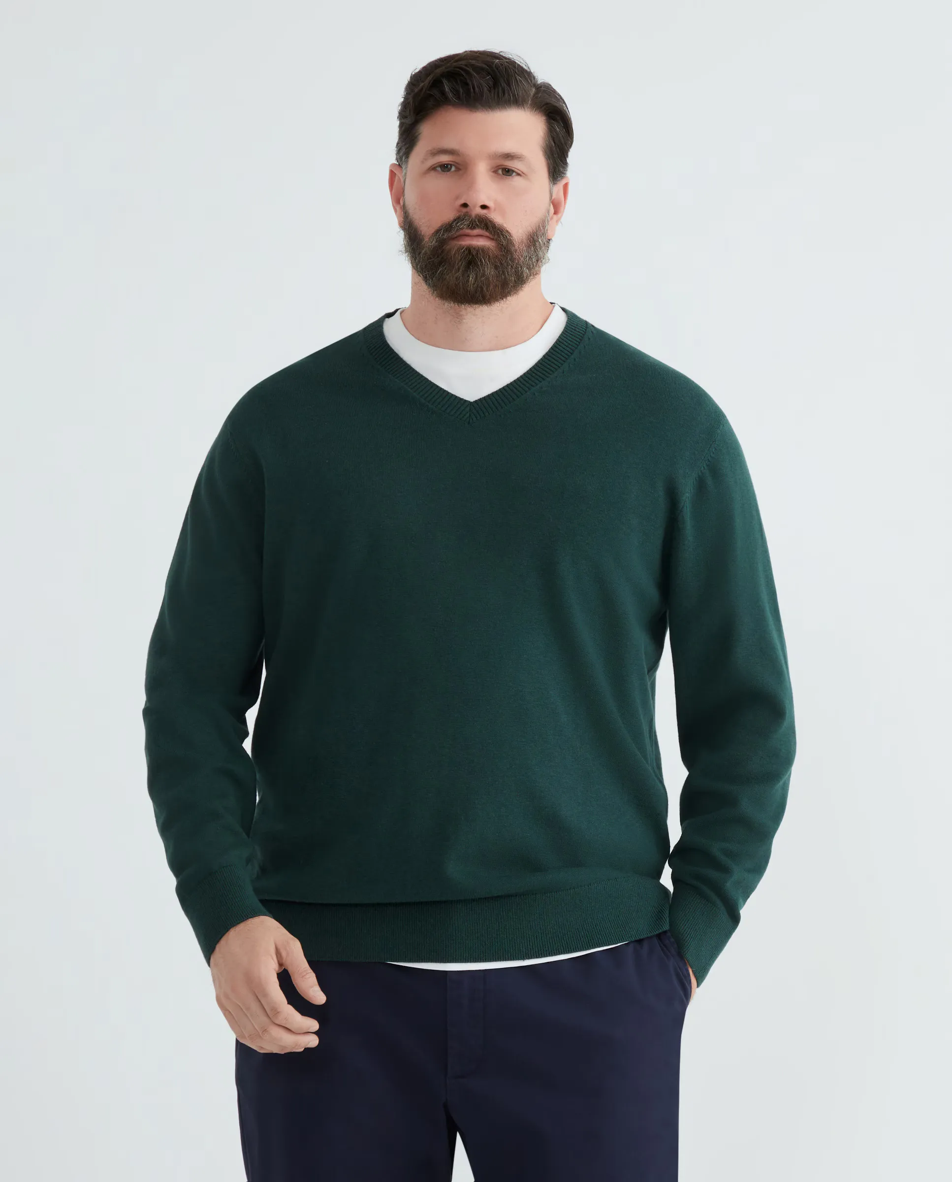 Джемпер с V-образным вырезом базовое мужское больших размеров Dustin, темно-зеленый
Джемпер с V-образным вырезом базовое мужское больших размеров Dustin, темно-зеленый