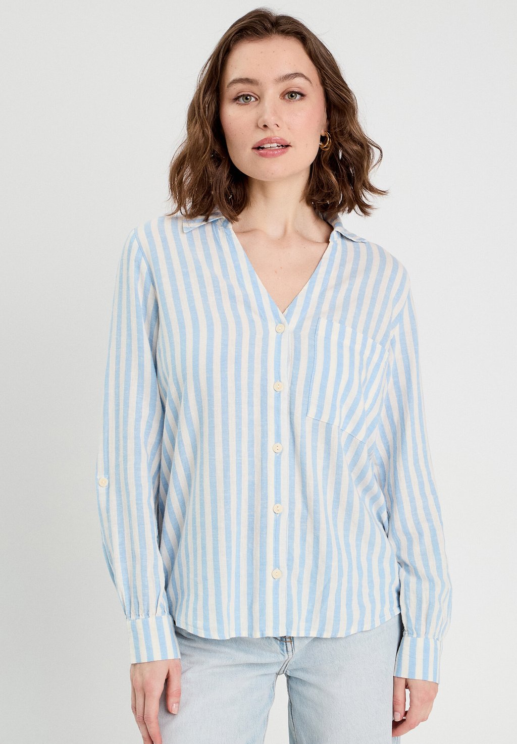 Блузка на пуговицах LANGARM Cache Cache, синий
Блузка на пуговицах LANGARM Cache Cache, синий