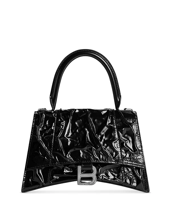 Сумка в форме песочных часов с эффектом мятой ткани Balenciaga, черный
Сумка в форме песочных часов с эффектом мятой ткани Balenciaga, черный