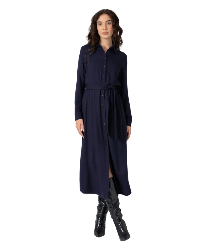 Длинное, облегающее платье-рубашка Kocca, синий
Длинное, облегающее платье-рубашка Kocca, синий