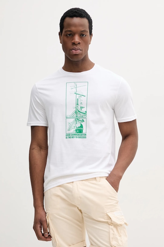 Хлопковая футболка United Colors Of Benetton, белый
Хлопковая футболка United Colors Of Benetton, белый