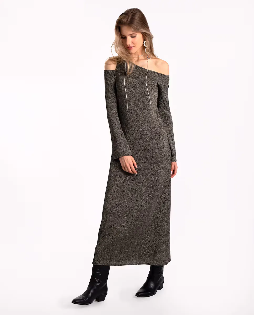 Длинное трикотажное платье с блестками The-Are, серебряный
Длинное трикотажное платье с блестками The-Are, серебряный