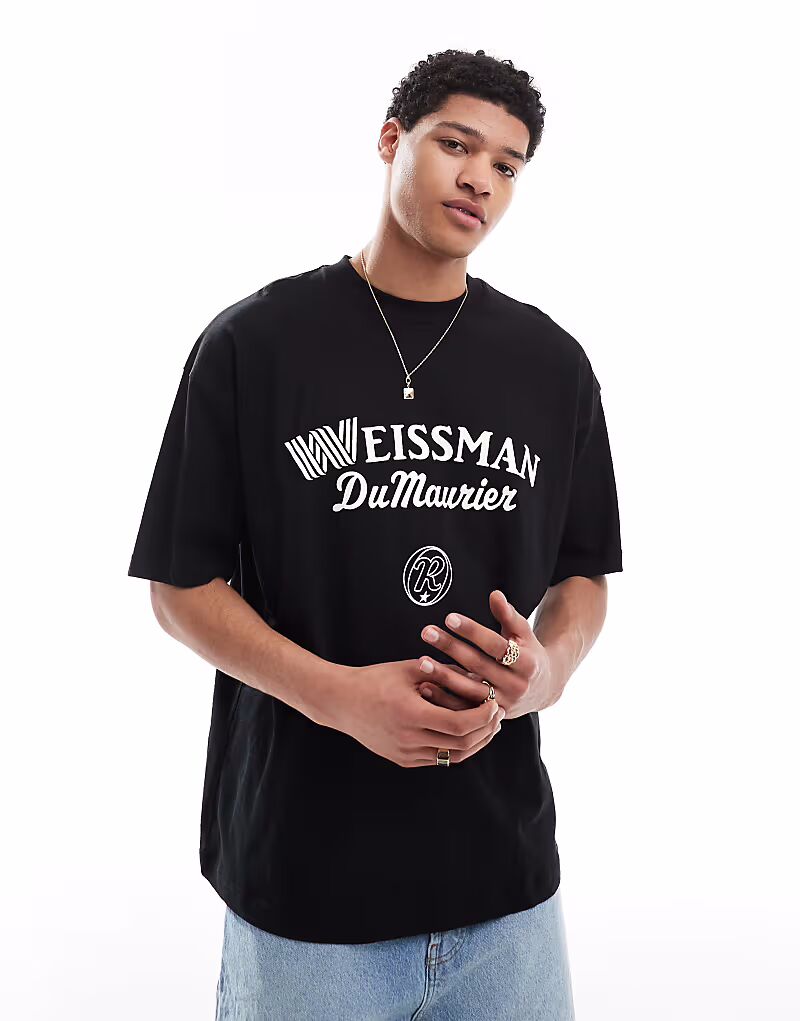 Футболка свободного кроя ASOS DESIGN с текстовой графикой черного цвета
Футболка свободного кроя ASOS DESIGN с текстовой графикой черного цвета