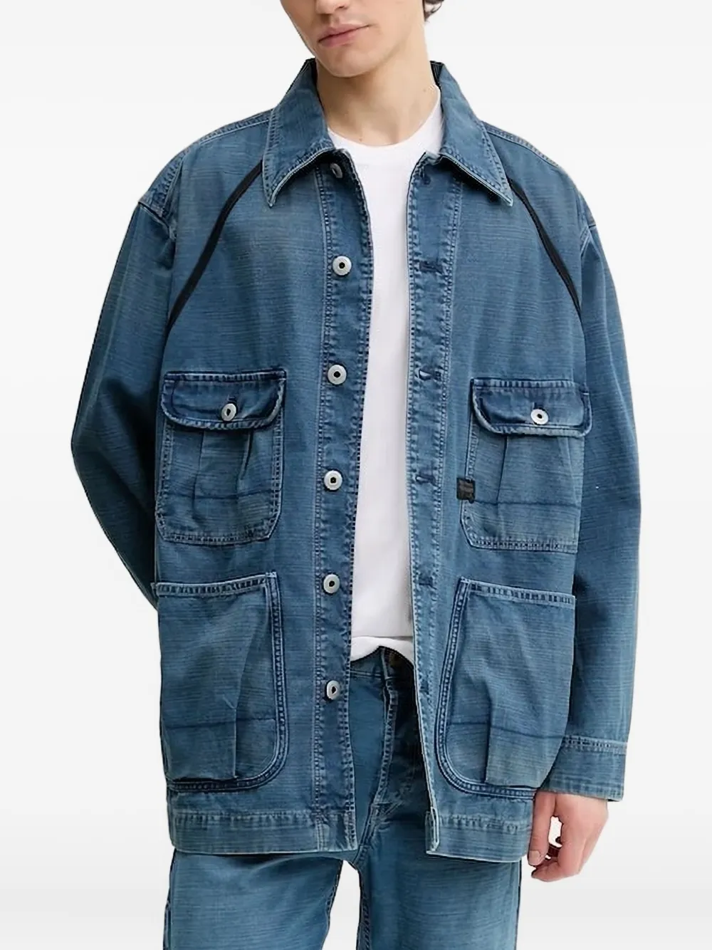 Джинсовая куртка с карманами G-Star RAW, синий
Джинсовая куртка с карманами G-Star RAW, синий