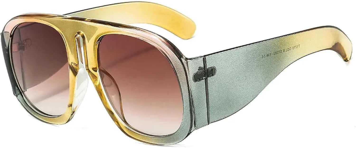 Солнцезащитные очки для женщин и мужчин, винтажные, красочные, в стиле стимпанк, ретро-панк, с защитой от УФ-излучения UV400 UATXTAU, C5yellowgreen-brown
Солнцезащитные очки для женщин и мужчин, винтажные, красочные, в стиле стимпанк, ретро-панк, с защитой от УФ-излучения UV400 UATXTAU, C5yellowgreen-brown