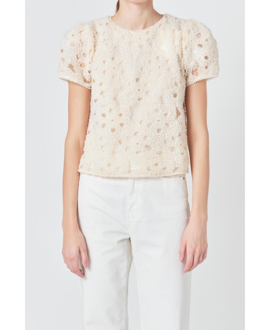 Женский топ с жемчужной и тюлевой текстурой endless rose, Champagne
Женский топ с жемчужной и тюлевой текстурой endless rose, Champagne