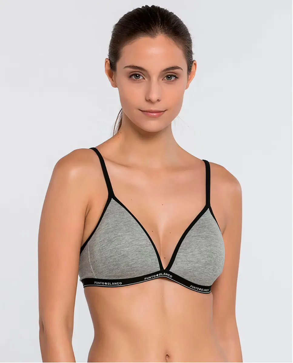 Хлопковый бюстгальтер-треугольник без косточек Punto Blanco, серый
Хлопковый бюстгальтер-треугольник без косточек Punto Blanco, серый