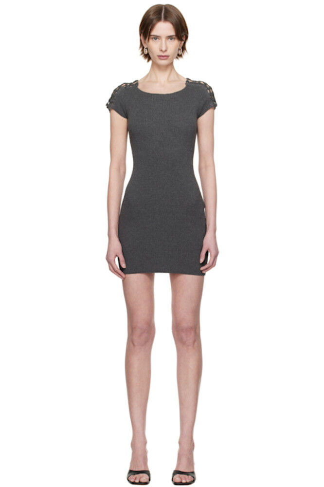 Серое трикотажное мини-платье с открытыми плечами Isa Boulder
Серое трикотажное мини-платье с открытыми плечами Isa Boulder