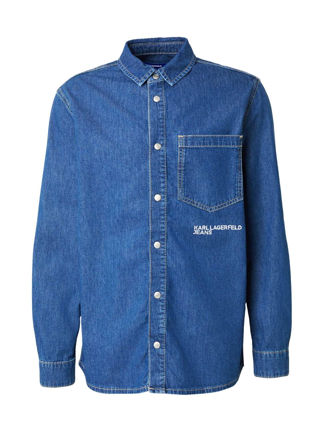 Karl Lagerfeld Рубашка на пуговицах Regular fit в синем дениме
Karl Lagerfeld Рубашка на пуговицах Regular fit в синем дениме