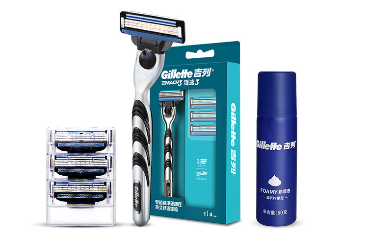 Бритвенный станок 1 держатель с 4 лезвиями + 50 г пены Gillette
Бритвенный станок 1 держатель с 4 лезвиями + 50 г пены Gillette