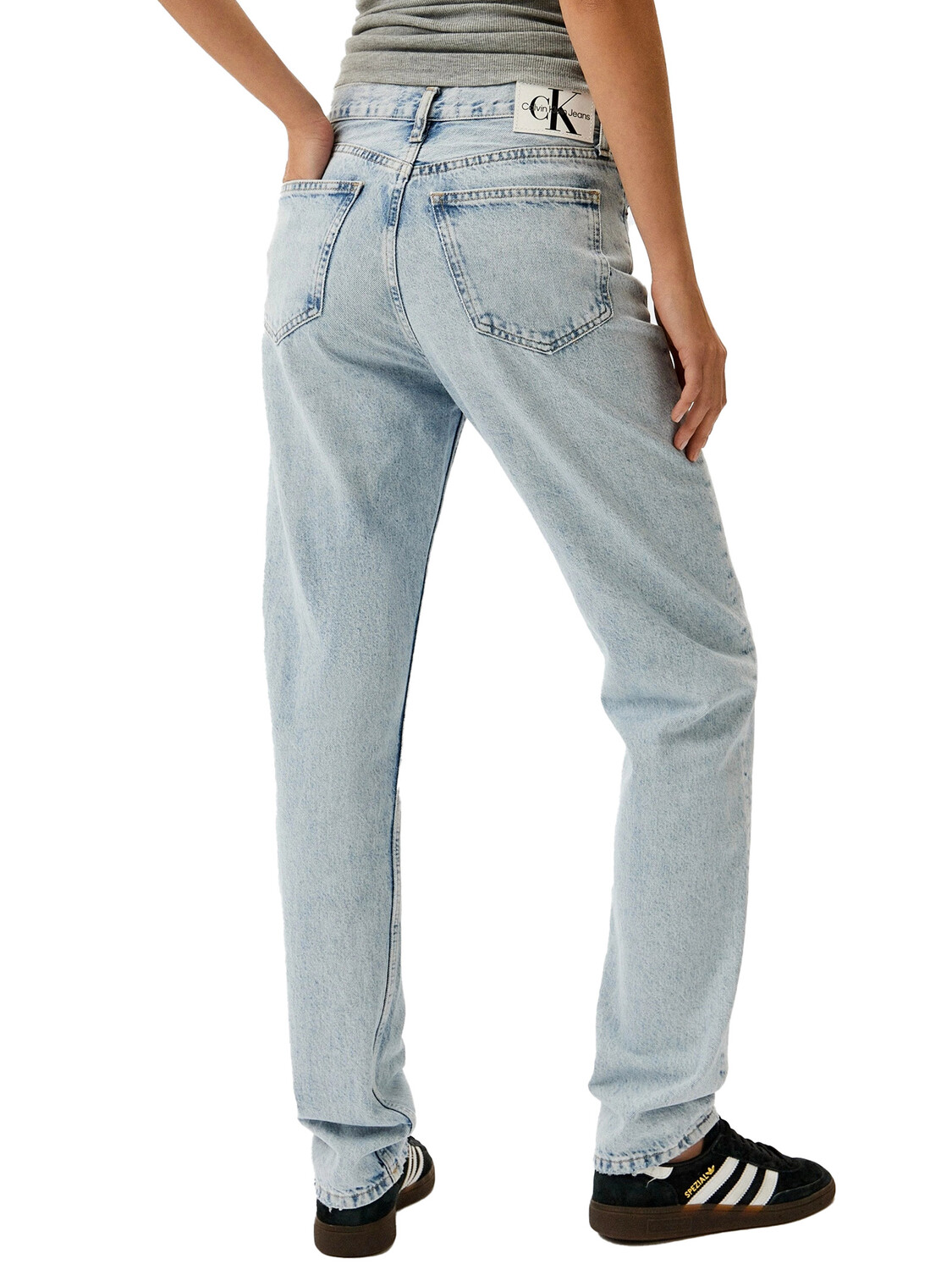 Джинсы jeans authentic slim straight Calvin Klein, синий 
Джинсы jeans authentic slim straight Calvin Klein, синий