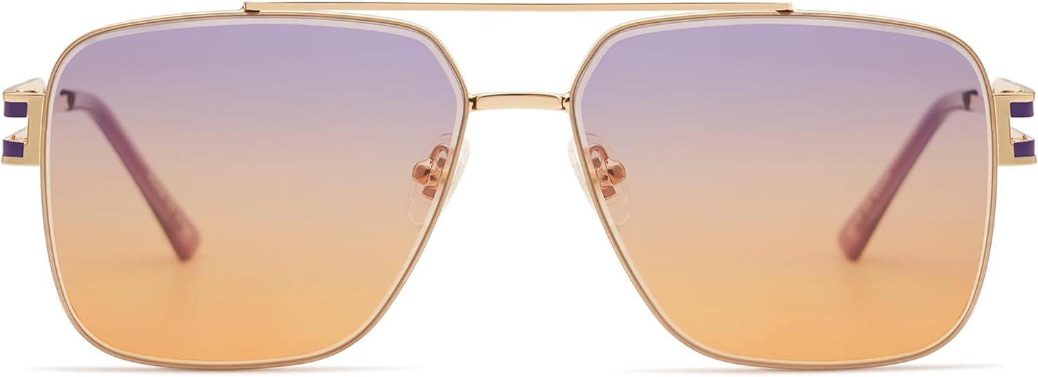 Солнцезащитные очки SOJOS в стиле ретро, большие квадратные, для женщин и мужчин, винтажные, с большой двойной перемычкой, металлическая оправа, унисекс, модель SJ1180, Gold/Purple&orange
Солнцезащитные очки SOJOS в стиле ретро, большие квадратные, для женщин и мужчин, винтажные, с большой двойной перемычкой, металлическая оправа, унисекс, модель SJ1180, Gold/Purple&orange