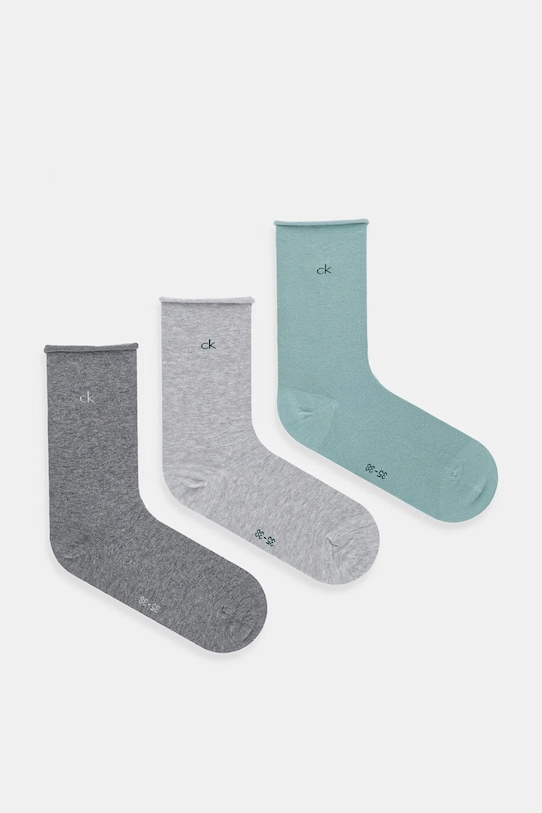 Носки 3 пары Calvin Klein, зеленый 
Носки 3 пары Calvin Klein, зеленый
