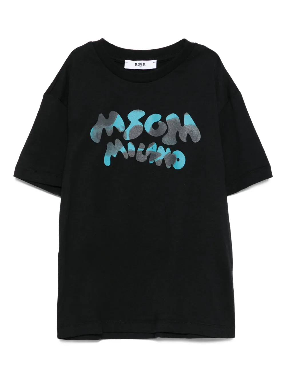 Футболка с логотипом Msgm Kids, черный 
Футболка с логотипом Msgm Kids, черный