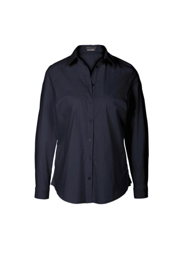 Короткий размер: короткий размер - базовая блузка с длинными рукавами и содержанием эластана. Goldner, синий
Короткий размер: короткий размер - базовая блузка с длинными рукавами и содержанием эластана. Goldner, синий