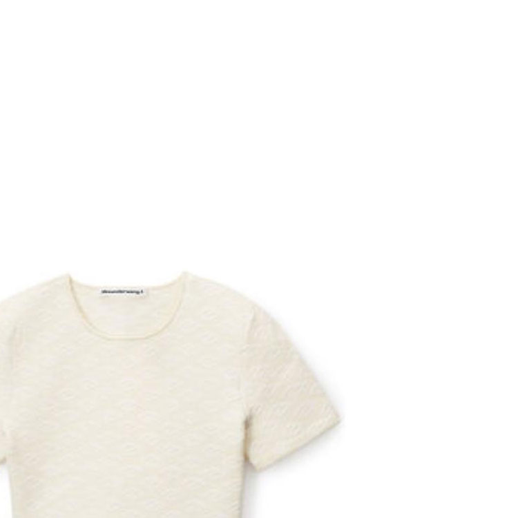 Джаккардовый кроп-топ с логотипом Alexander Wang, экрю
Джаккардовый кроп-топ с логотипом Alexander Wang, экрю