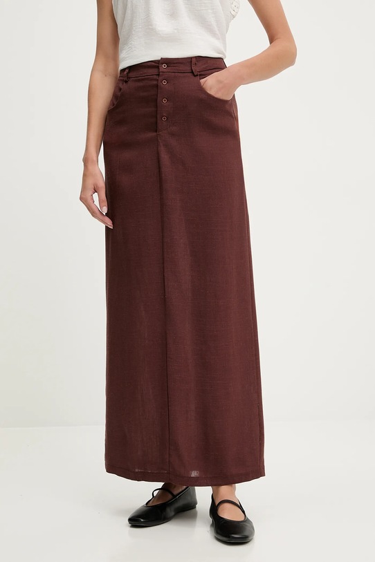 Юбка с льняной вставкой Answear.Lab, коричневый
Юбка с льняной вставкой Answear.Lab, коричневый