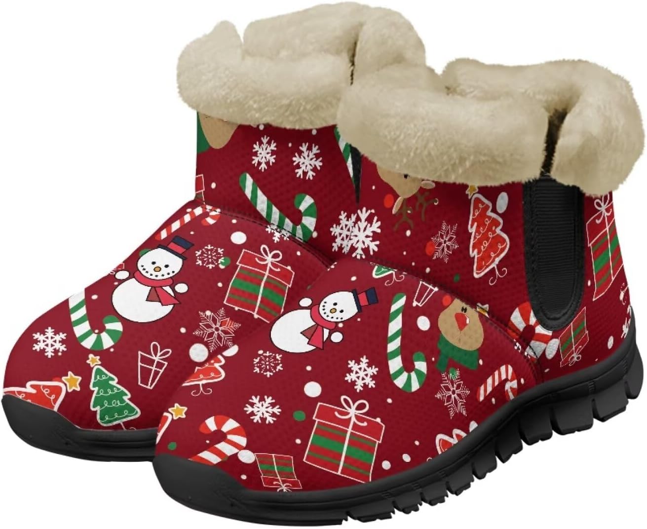Женские и мужские зимние ботинки с теплой плюшевой подкладкой, утепленные ботильоны с противоскользящей подошвой для улицы, удобная зимняя обувь для повседневных поездок Noprintge, Christmas
Женские и мужские зимние ботинки с теплой плюшевой подкладкой, утепленные ботильоны с противоскользящей подошвой для улицы, удобная зимняя обувь для повседневных поездок Noprintge, Christmas