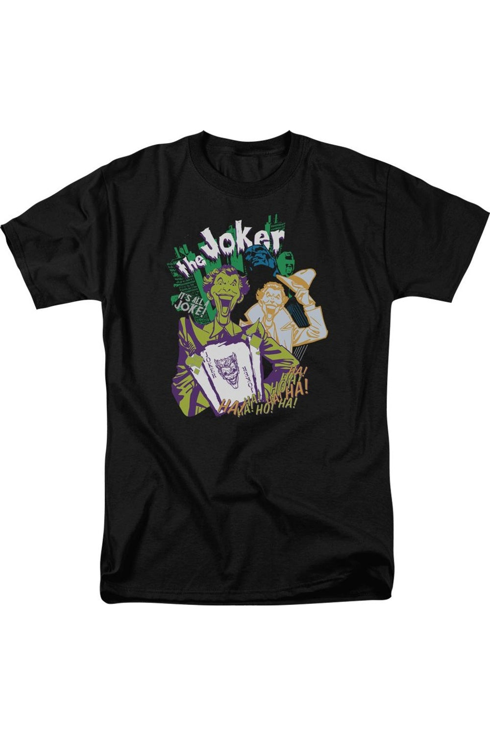 Футболка с коротким рукавом для взрослых Batman Its All A Joke Gildan, черный 
Футболка с коротким рукавом для взрослых Batman Its All A Joke Gildan, черный