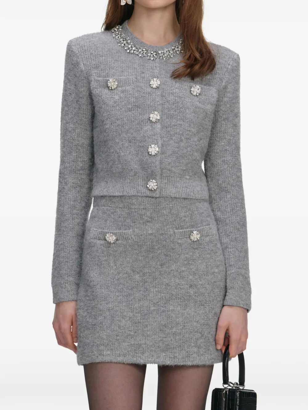 Кардиган с кристаллами Self-Portrait, серый
Кардиган с кристаллами Self-Portrait, серый