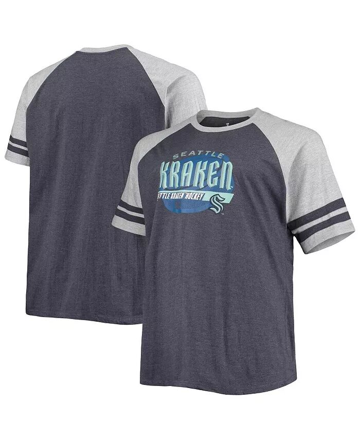 Футболка мужская меланжевая темно-синяя Seattle Kraken Big and Tall Raglan Profile
Футболка мужская меланжевая темно-синяя Seattle Kraken Big and Tall Raglan Profile