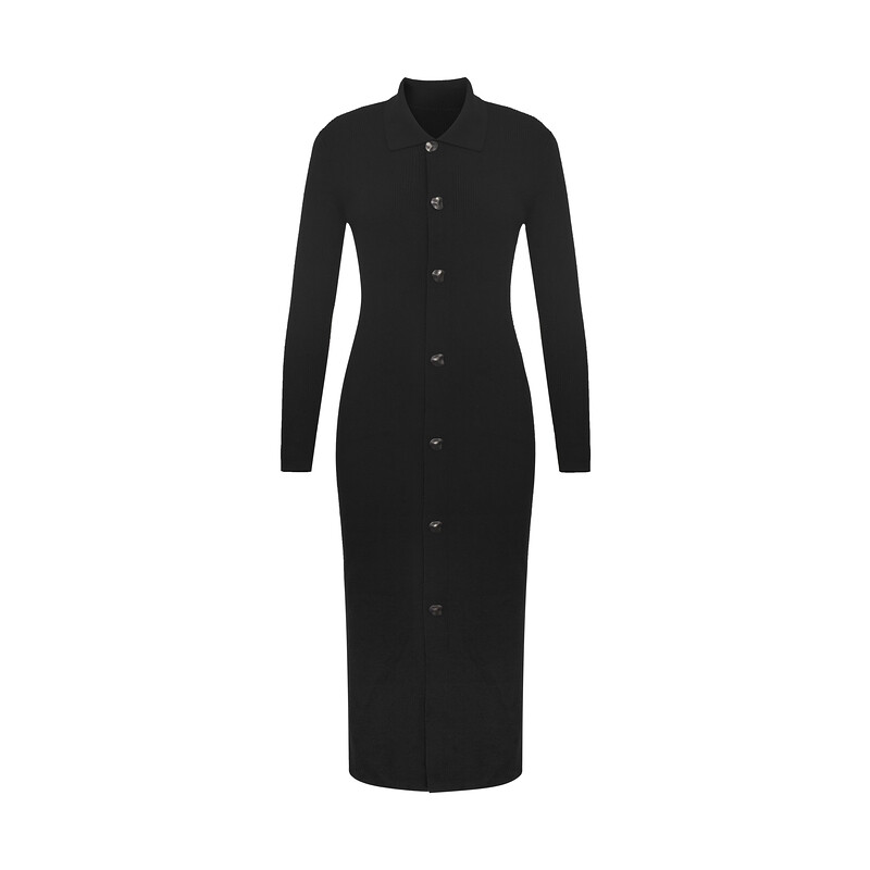 Трикотажное платье Deep Breath с лацканами в полоску, черный
Трикотажное платье Deep Breath с лацканами в полоску, черный