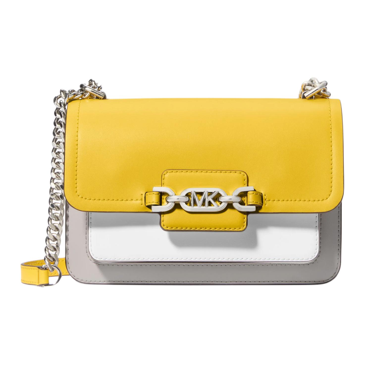 Сумка через плечо из воловьей кожи Heather, Сумка на плечо Tubas Женская Серый, Желтый и Белый MICHAEL KORS
Сумка через плечо из воловьей кожи Heather, Сумка на плечо Tubas Женская Серый, Желтый и Белый MICHAEL KORS