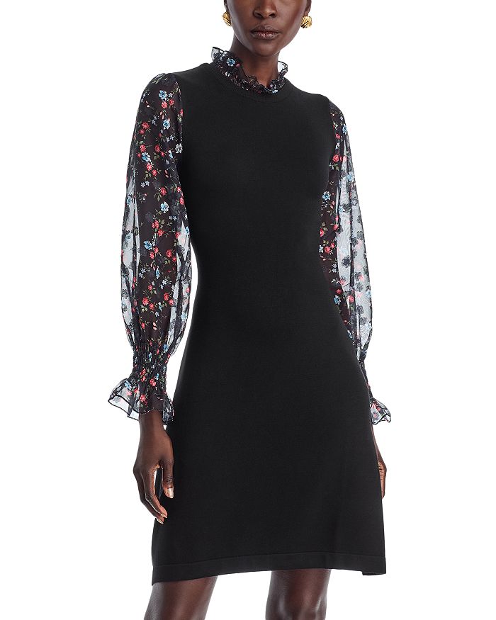 Платье с прозрачными цветочными рукавами Gracia, черный
Платье с прозрачными цветочными рукавами Gracia, черный