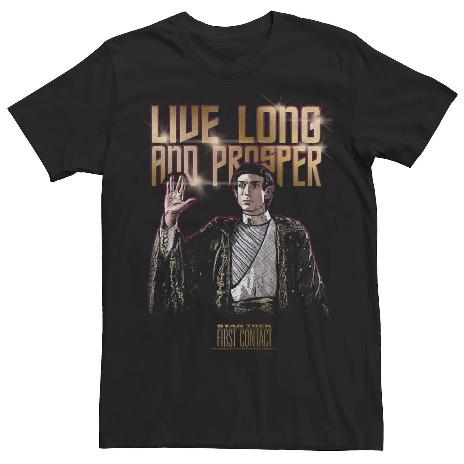 Мужская футболка Star Trek First Contact Spock Live Long And Prosper Sketch Licensed Character
Мужская футболка Star Trek First Contact Spock Live Long And Prosper Sketch Licensed Character