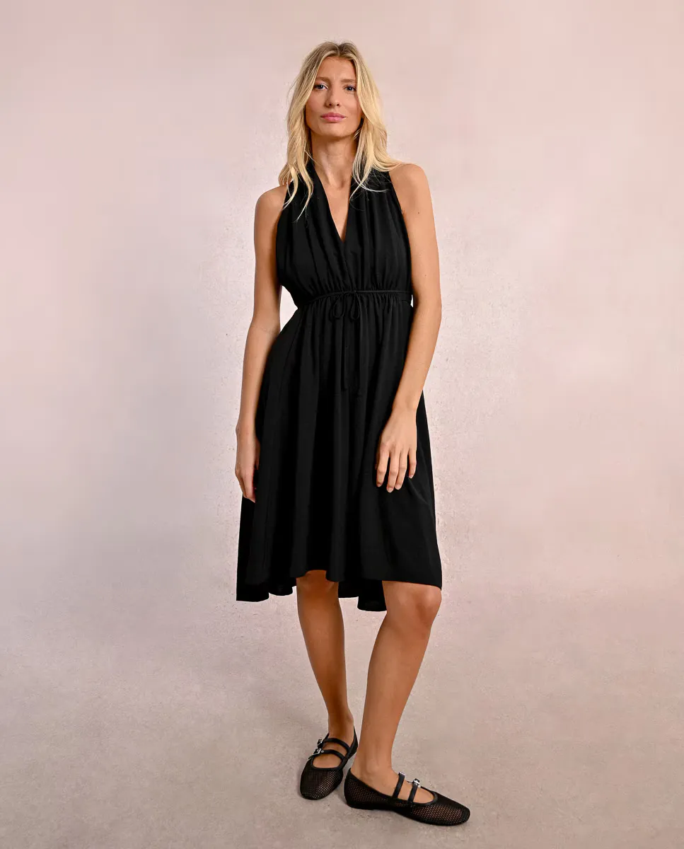 Асимметричное платье-холтер с V-образным вырезом Molly Bracken, черный
Асимметричное платье-холтер с V-образным вырезом Molly Bracken, черный