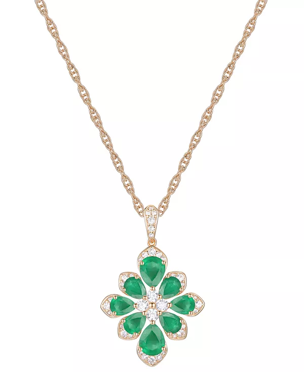 Изысканное 18-дюймовое ожерелье с подвеской из 14-каратного золота (также с рубинами и сапфирами) с изумрудами (1-3/4 карата) и бриллиантами (1/4 карата) Macy'S, emerald
Изысканное 18-дюймовое ожерелье с подвеской из 14-каратного золота (также с рубинами и сапфирами) с изумрудами (1-3/4 карата) и бриллиантами (1/4 карата) Macy'S, emerald