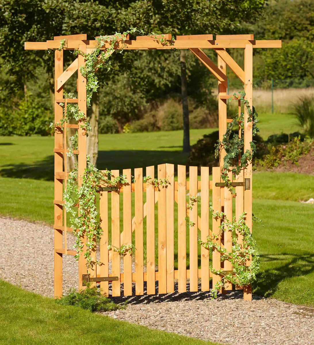 Арка-роза promadino "Pergola Anke", ШxГxВ: 200x60x210 см, с дверцами 200х210х60 см, цвет honigbraun
Арка-роза promadino "Pergola Anke", ШxГxВ: 200x60x210 см, с дверцами 200х210х60 см, цвет honigbraun