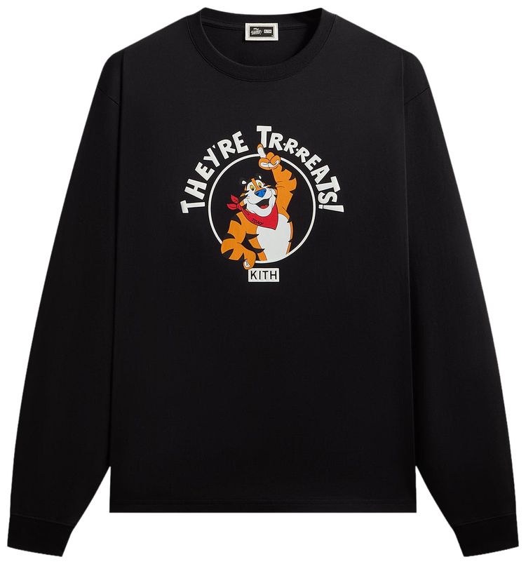 Футболка с длинными рукавами Kith Treats для хлопьев Kellogg's Frosted Flakes и персонажа Тони Тигра They're Treats, черная
Футболка с длинными рукавами Kith Treats для хлопьев Kellogg's Frosted Flakes и персонажа Тони Тигра They're Treats, черная