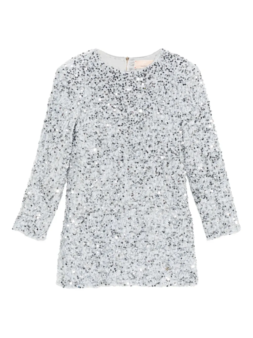 Платье с пайетками Elisabetta Franchi Kids, серебяный 
Платье с пайетками Elisabetta Franchi Kids, серебяный