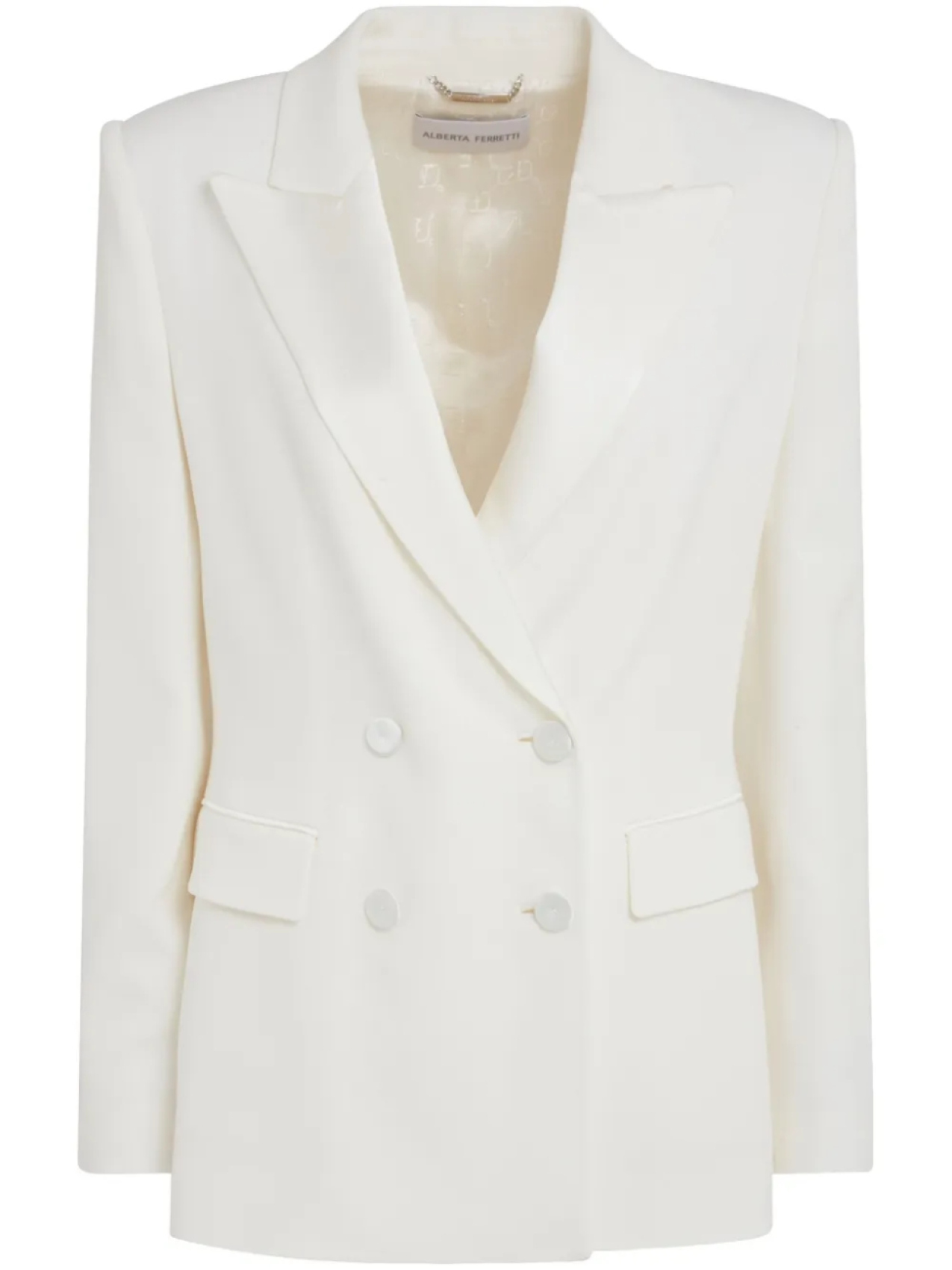 Двубортный пиджак Alberta Ferretti, белый
Двубортный пиджак Alberta Ferretti, белый