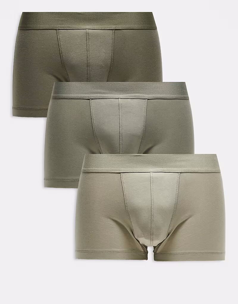 ASOS DESIGN 3 пары трусов-хипстеров цвета хаки
ASOS DESIGN 3 пары трусов-хипстеров цвета хаки