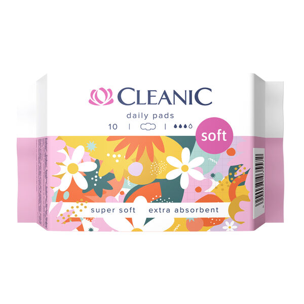 Ежедневные гигиенические прокладки, 10 шт./1 упаковка. Cleanic Soft day
Ежедневные гигиенические прокладки, 10 шт./1 упаковка. Cleanic Soft day