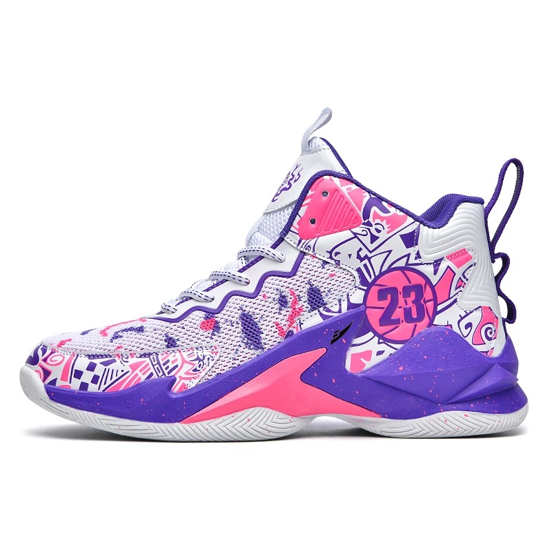 Kuding Износостойкие баскетбольные кроссовки унисекс высокие бело-розово-красные, цвет White Rose Red
Kuding Износостойкие баскетбольные кроссовки унисекс высокие бело-розово-красные, цвет White Rose Red