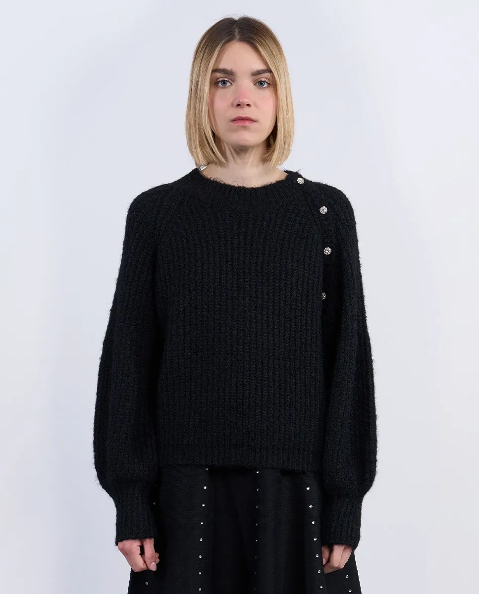 Женский джемпер с длинными рукавами с деталями в виде пуговиц Lili Sidonio, черный
Женский джемпер с длинными рукавами с деталями в виде пуговиц Lili Sidonio, черный