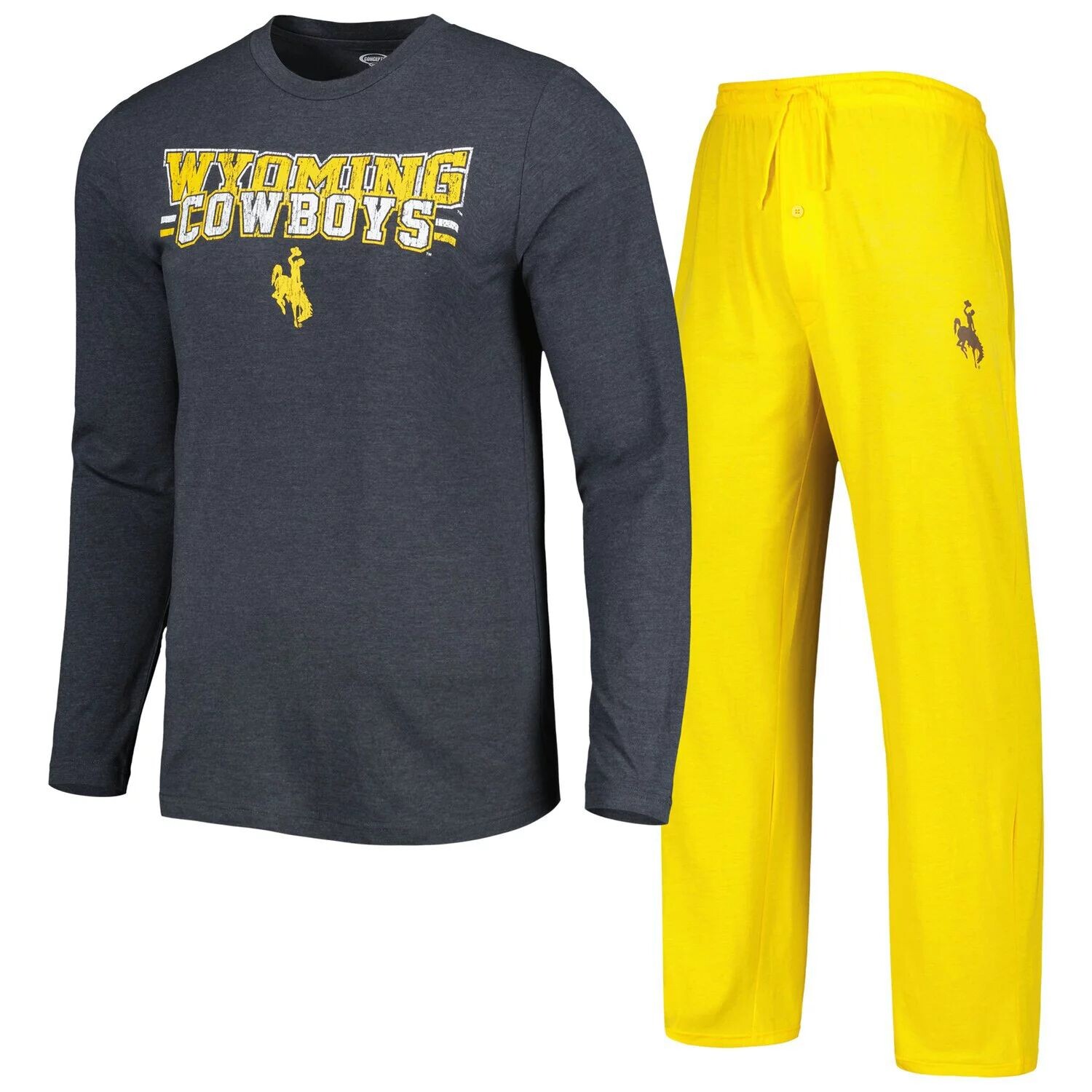 Мужской комплект для сна с длинными рукавами и брюками Concepts Sport Gold/Cowboys Wyoming Cowboys Meter
Мужской комплект для сна с длинными рукавами и брюками Concepts Sport Gold/Cowboys Wyoming Cowboys Meter